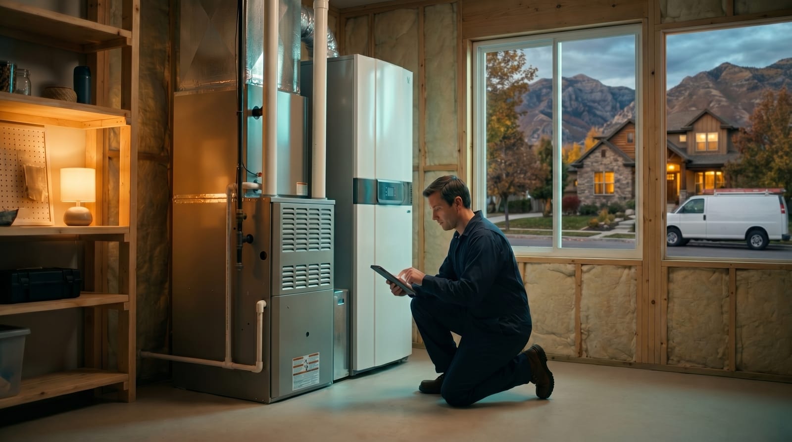 A Home Performance Pros technician serving a home near Holladay, Salt Lake County, Utah