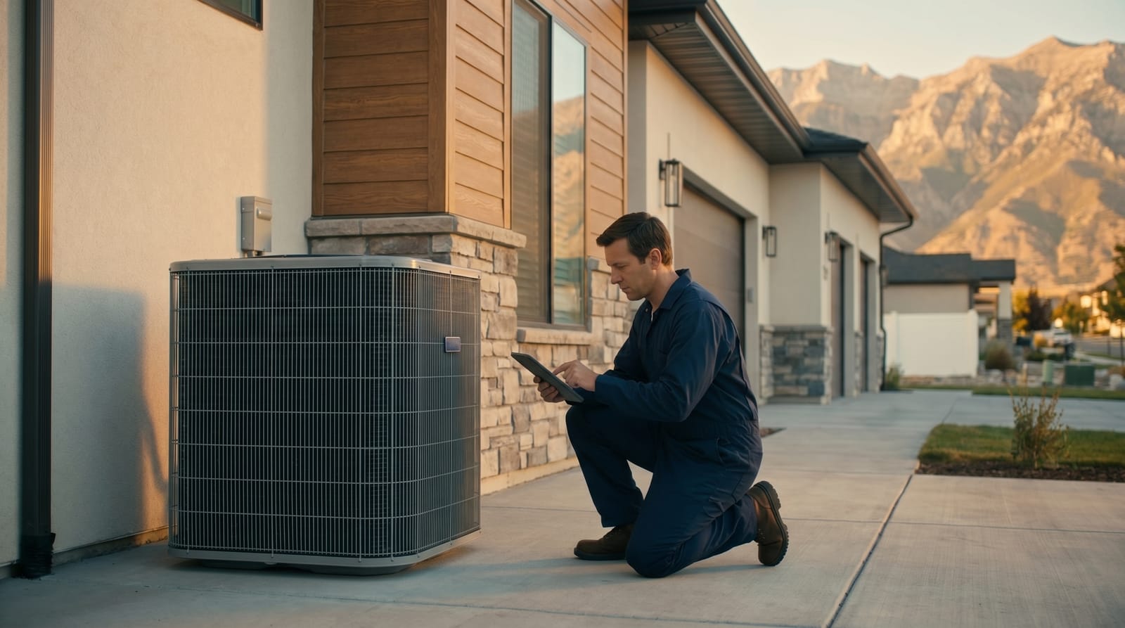 A Home Performance Pros technician serving a home near Riverton, Salt Lake County, Utah