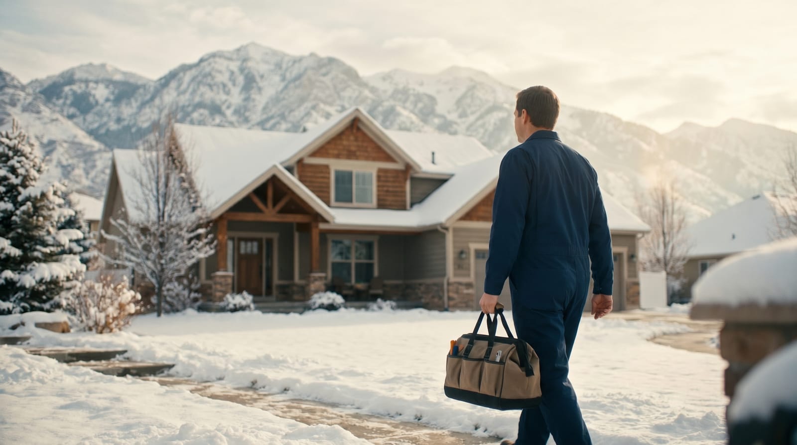 A Home Performance Pros technician serving a home near Midvale, Salt Lake County, Utah