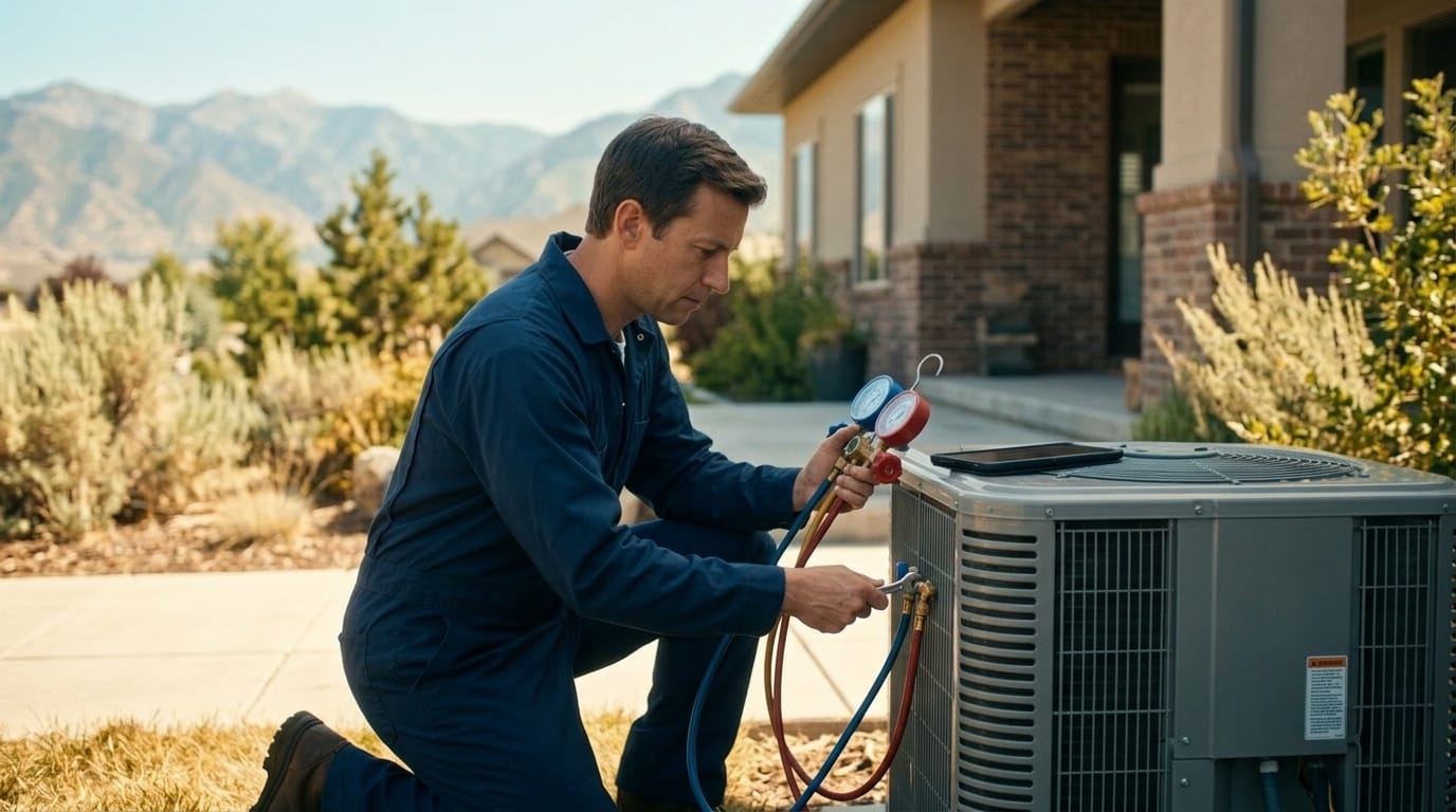 Home Performance Pros ac repair service in a Utah home