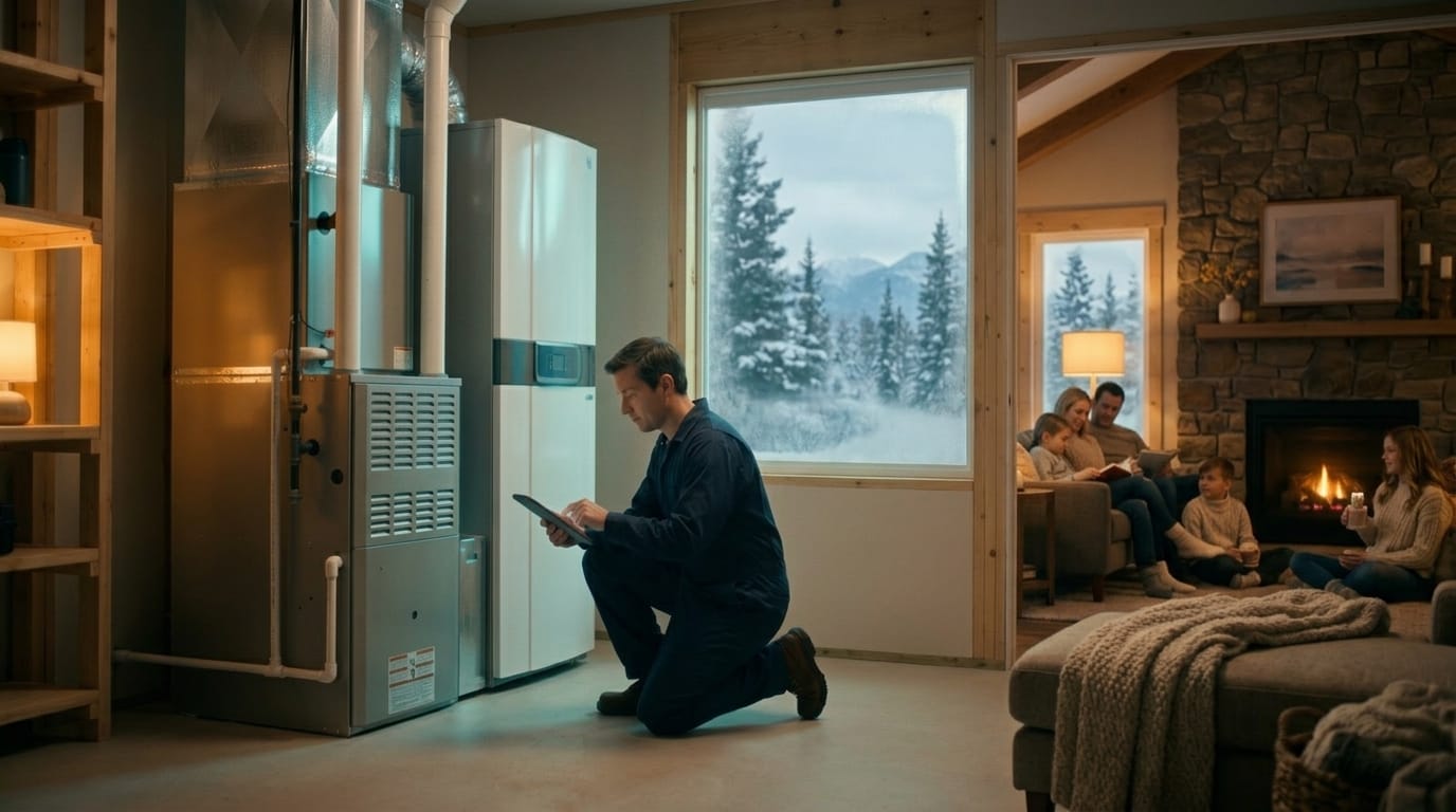Home Performance Pros heating service in a Utah home