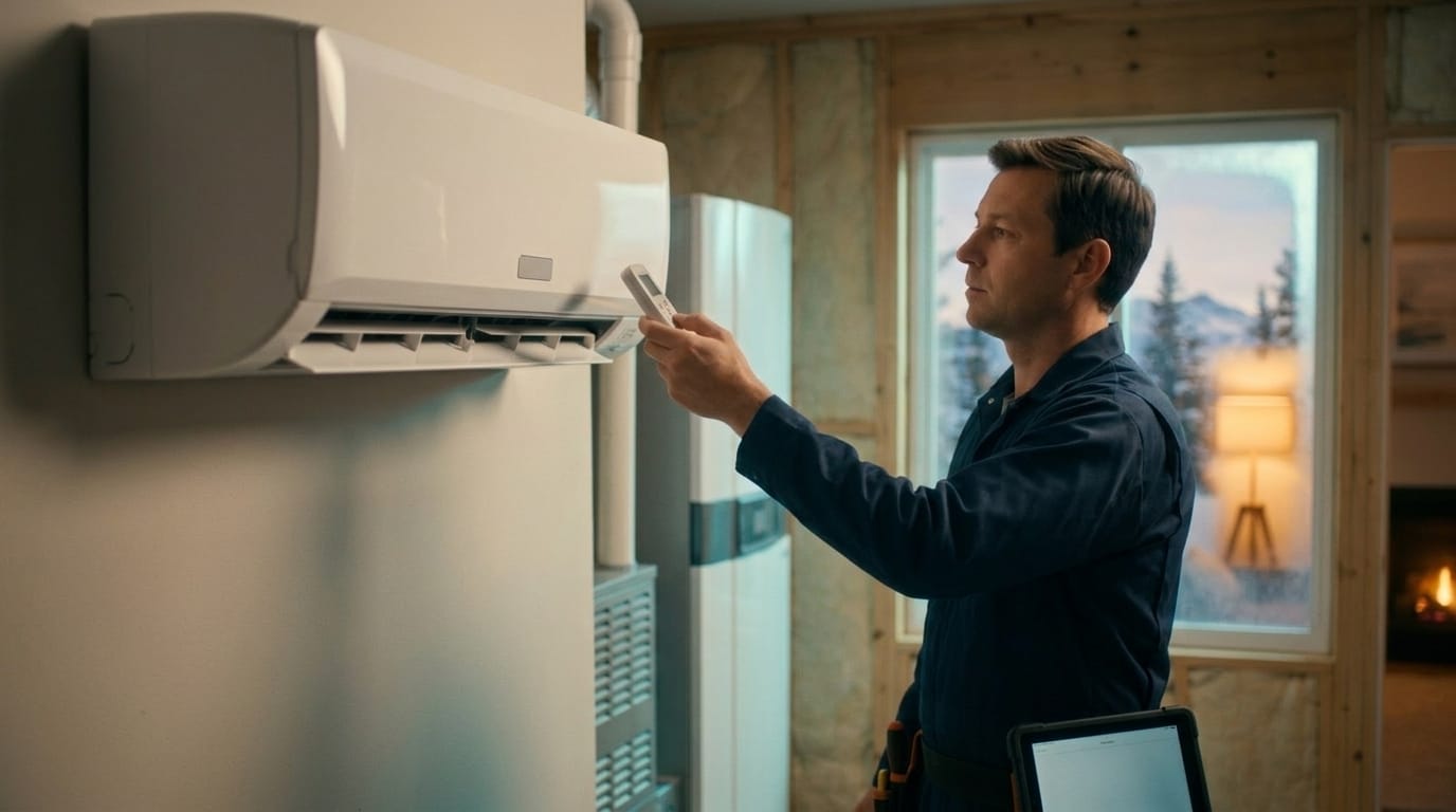 Home Performance Pros ductless mini-splits service in a Utah home