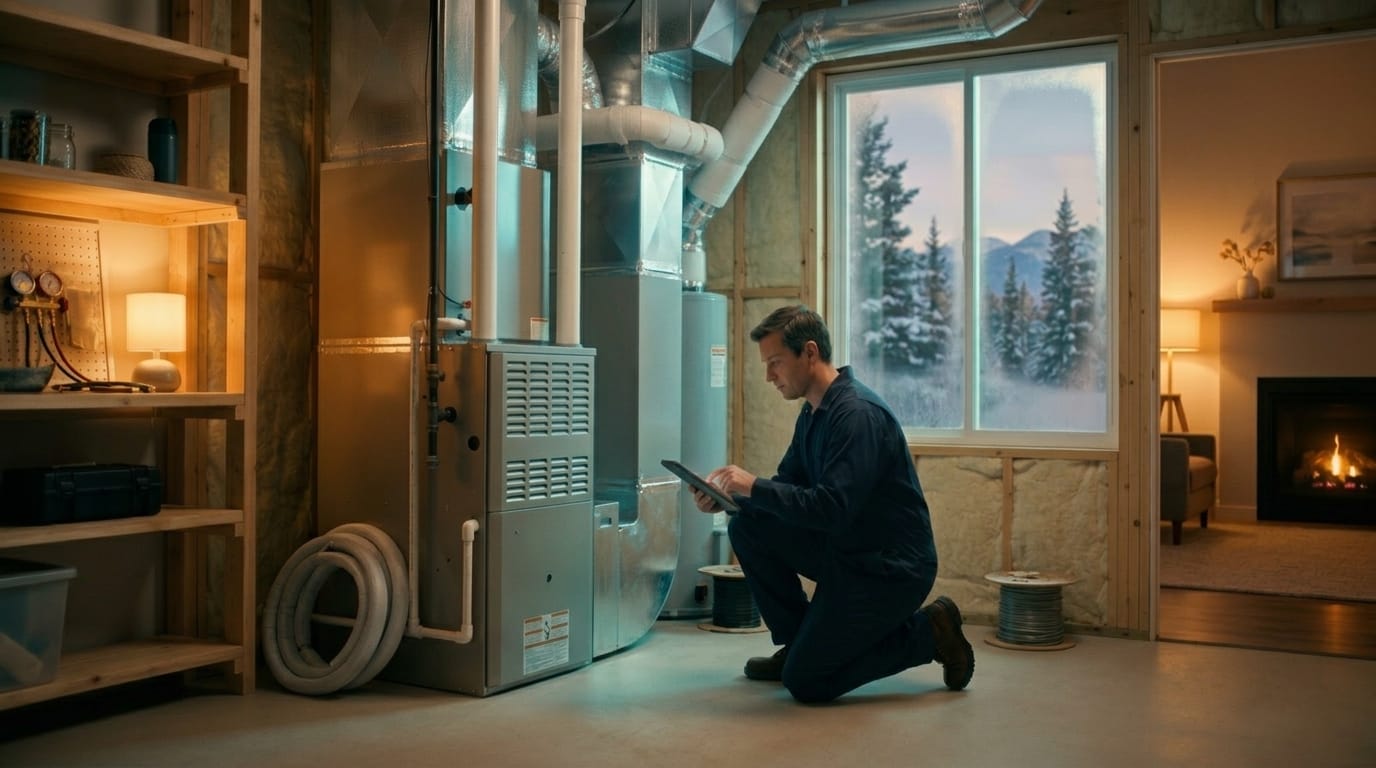 Home Performance Pros furnace installation service in a Utah home