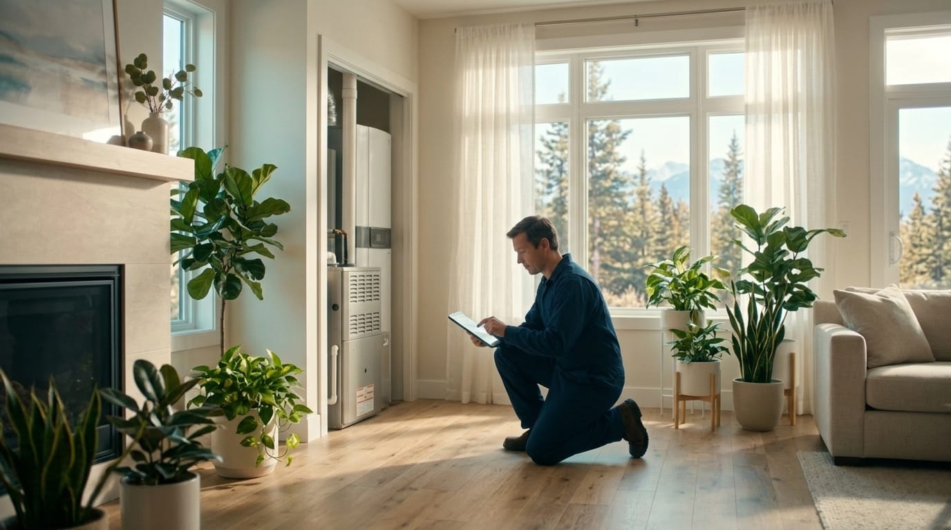 Home Performance Pros indoor air quality service in a Utah home
