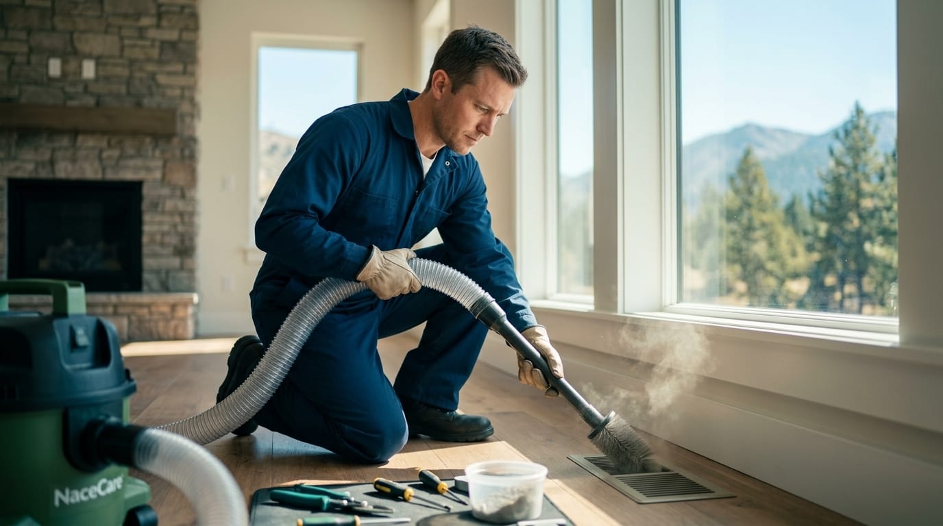 Home Performance Pros duct cleaning service in a Utah home
